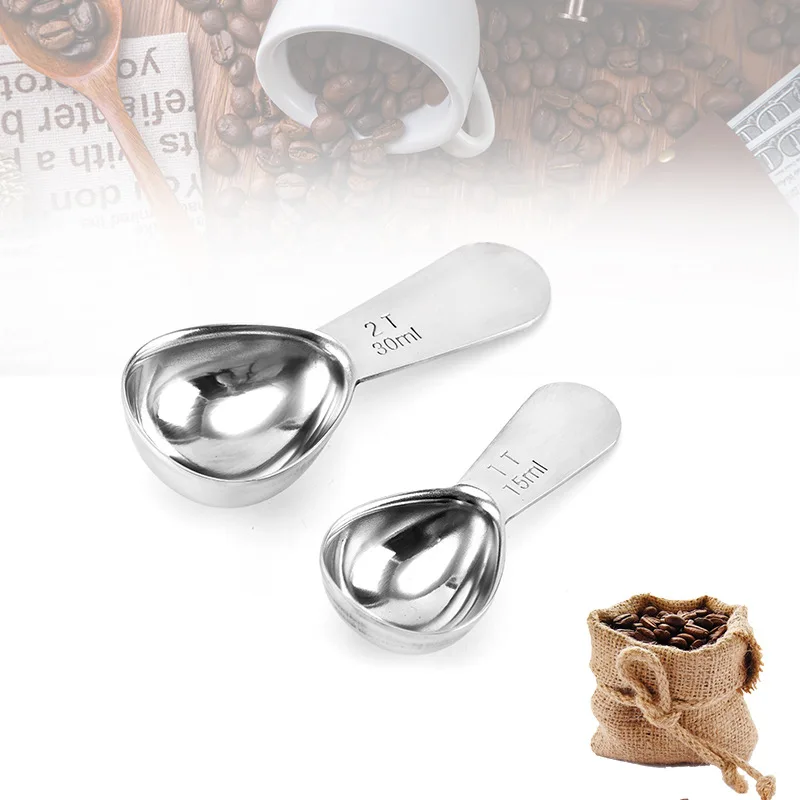 

Stainless steel coffee measuring spoon/measuring spoon with graduated sugar milk powder spoon seasoning deep spoon