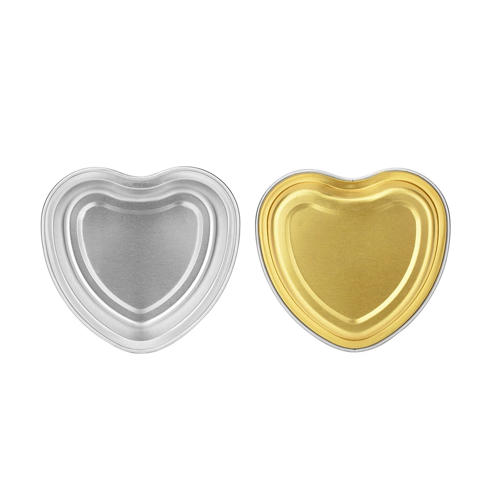 

Heart-Shaped Gold Wax Lightweight Melting Bowl Aluminum Foil Bowls Hair Small Removal Container Friends Family Moulting