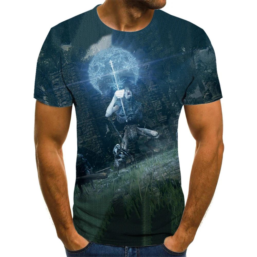 

Футболка Elden мужская с графическим рисунком, топ, уличная одежда, летняя рубашка