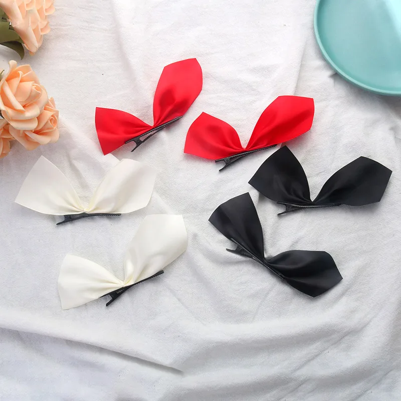 

Fashion Ribbon Hair Bows Clips Vintage Bowknot Side Hairpins Cute Girls Hairgrips Barrettes Headdress Hair Accessories for Women