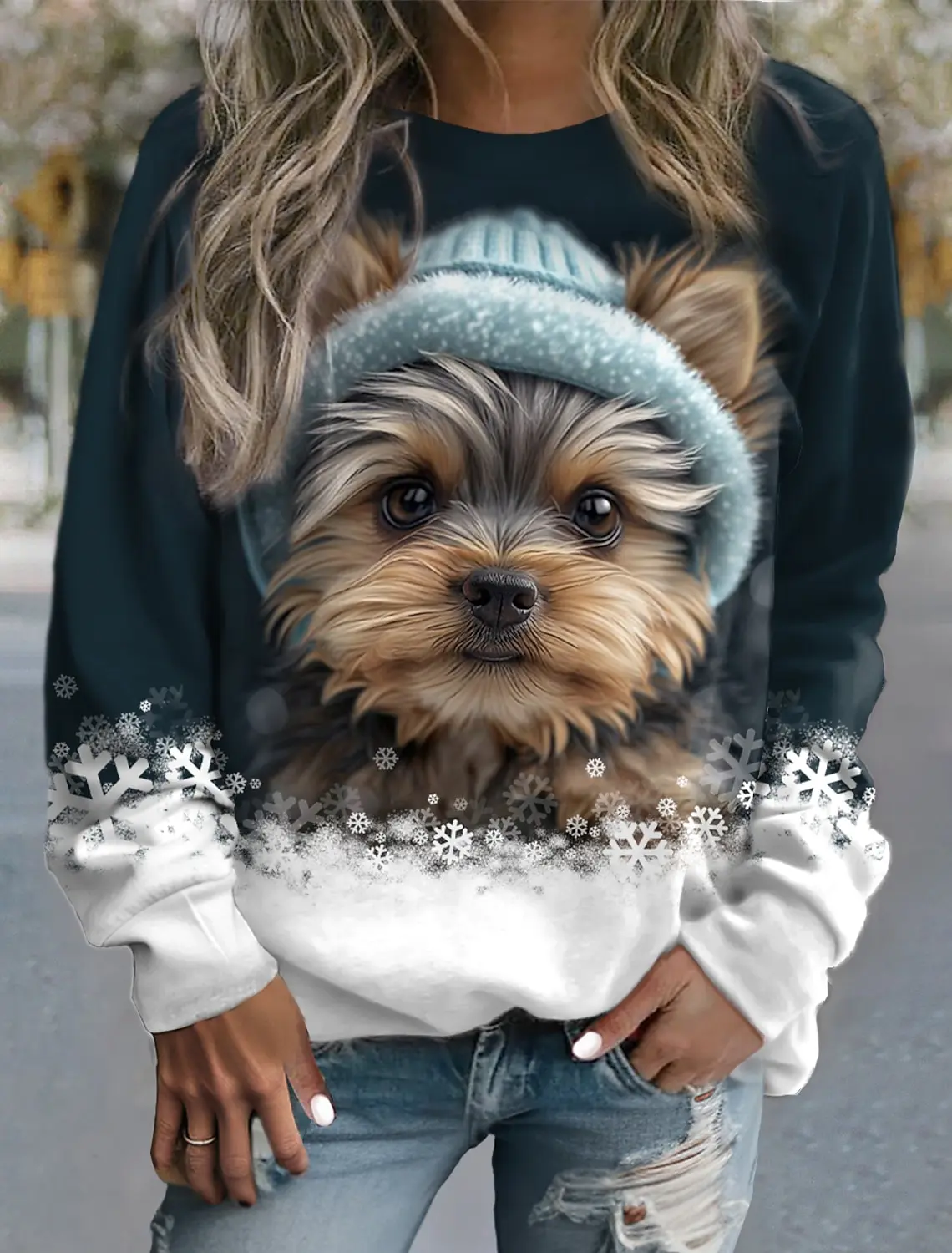 Женский свитшот пуловер повседневная спортивная одежда для активного отдыха с 3D