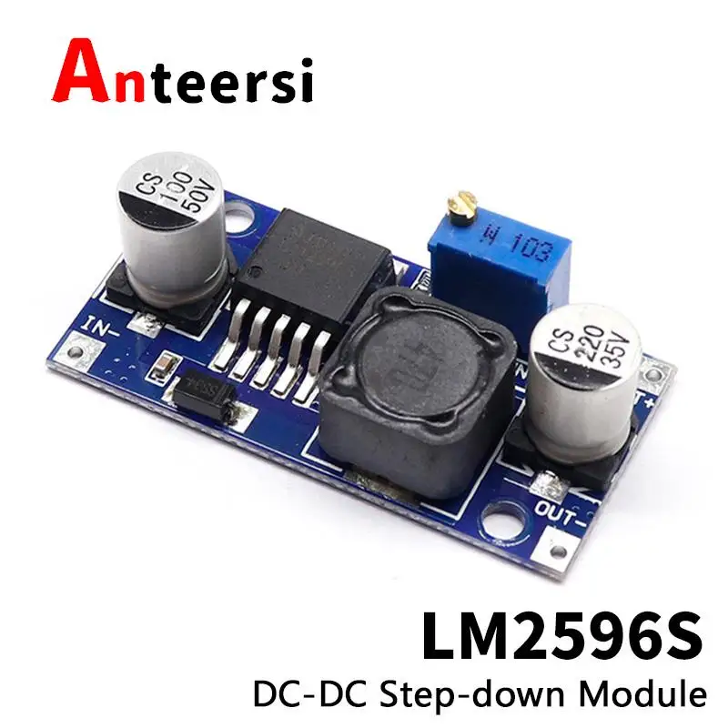 

LM2596s DC-DC step-down power supply module, 3A adjustable step-down module, voltage regulator 24V 12V 5V 3V LM2596S