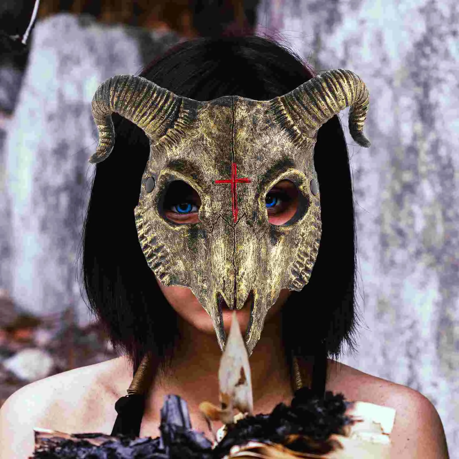 Маска Коза карнавал технические принадлежности для улицы ужас стиль выступление