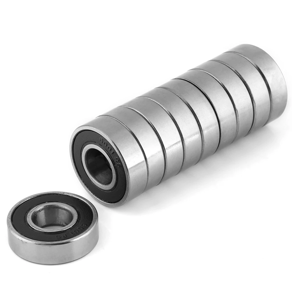 

10 Pcs Durable Multi-Use Rubber Sealed Deep Groove 6001-2RS Ball Bearings(12x28x8mm) Ball Ball