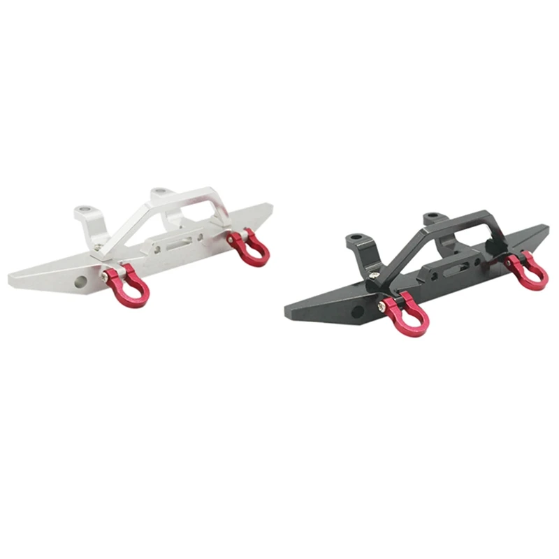 

2 комплекта, металлический передний бампер для MN D90 D91 D96 MN90 MN99S 1/12, запчасти для радиоуправляемых автомобилей, аксессуары, серебристый и черны...