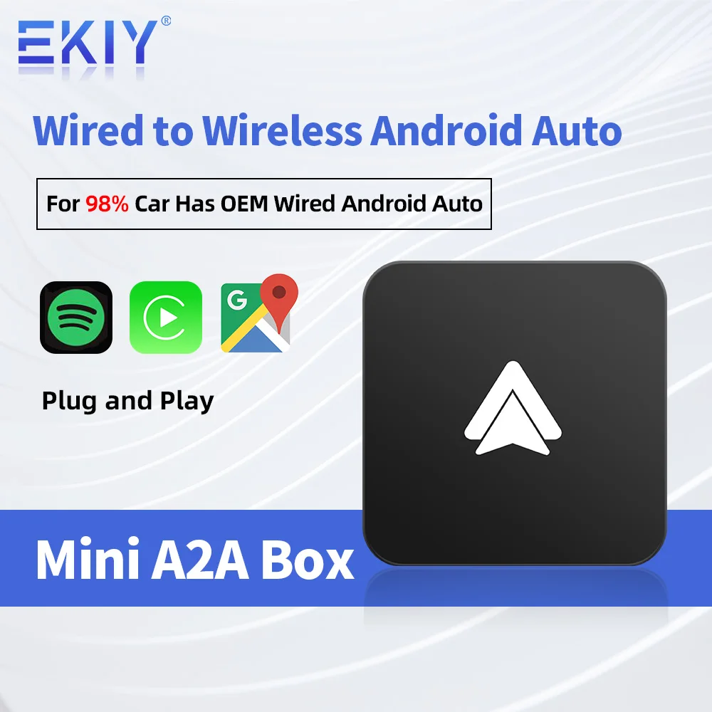 EKIY A2 беспроводной адаптер для автомобиля Android для Mercedes Kia Honda Toyota VW Spotify Bluetooth Wi-Fi быстрое подключение карты