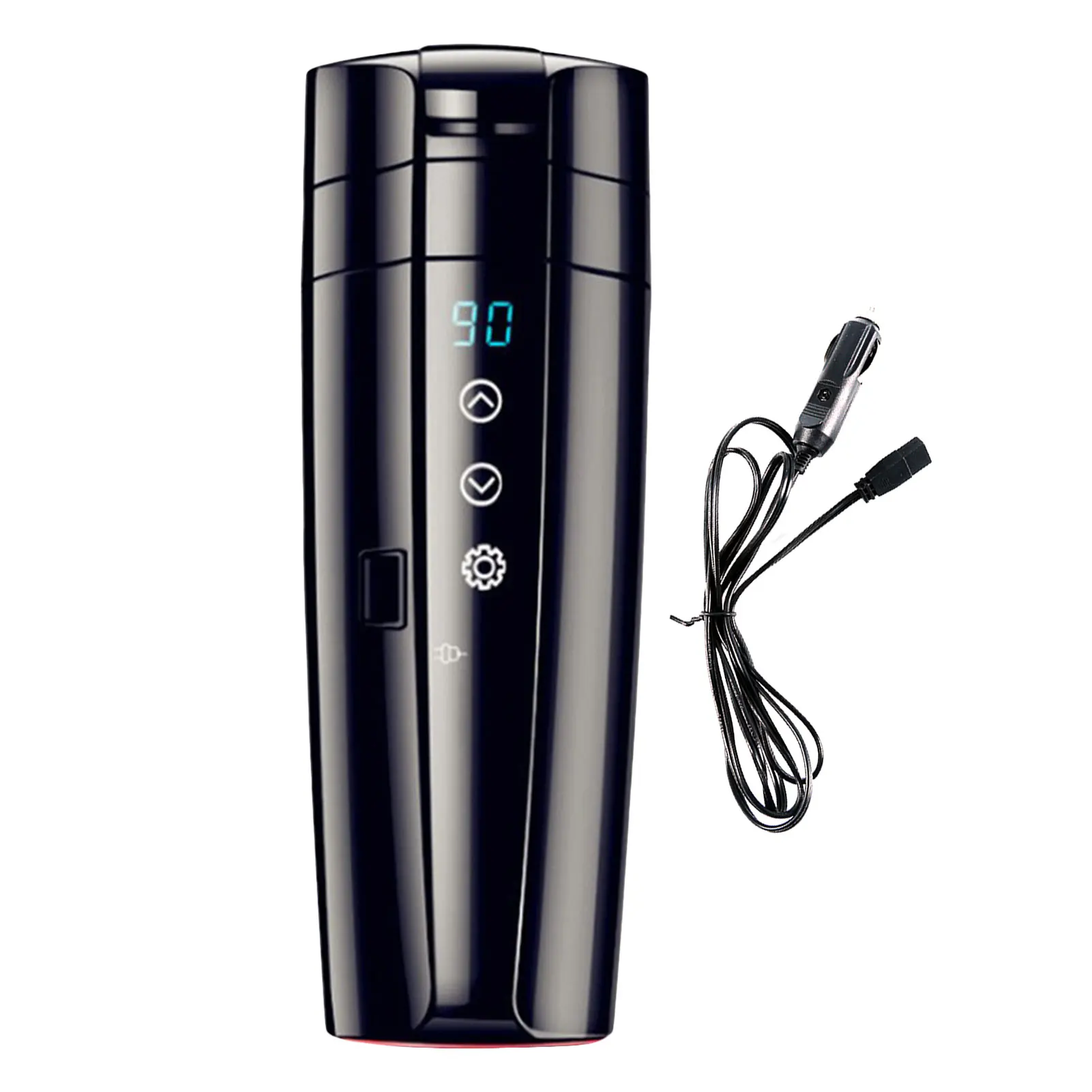 

Car Universal Electric Heating Travel Mug 304 Stainless Steel Temperature Control Cup Keep Milk Warm LCD Display Easily Washing