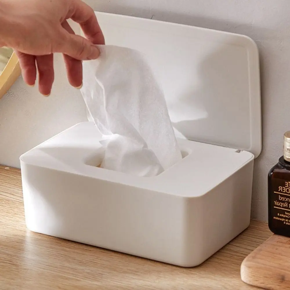 

Plastic Multifunctional Dust-proof for Home Office Container Storage Box Tissue Holder Paper Case Wet Tissue Box