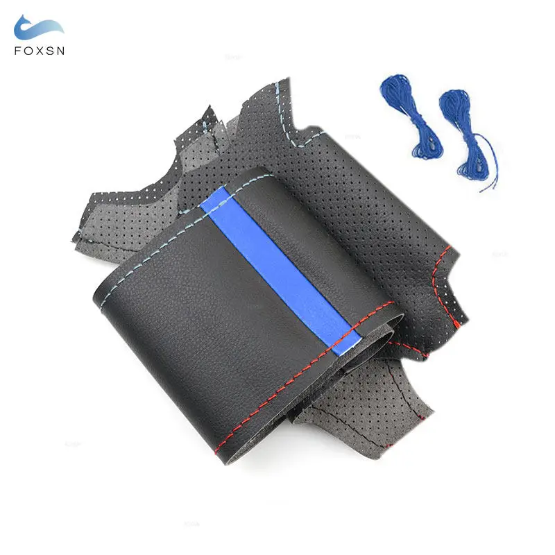 Автомобильный чехол на руль кожаная отделка для BMW 3 5 серии E36 E46 E39 X3 E83 X5 E53 2000