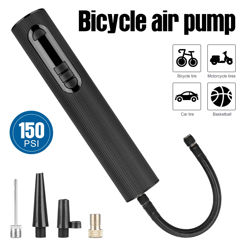 

Multifunctional Air Pump Self Propelled Tire Inflator Portable Air Compressor For Car Bike Bicycle E-Bike Electric Scooter Balls