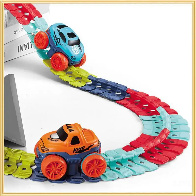 

Сменная электрическая игрушка «сделай сам» с фотоподсветкой, гоночный автомобиль, гибкий рельс и электрический автомобиль, Набор рождественских и новогодних подарков для ребенка