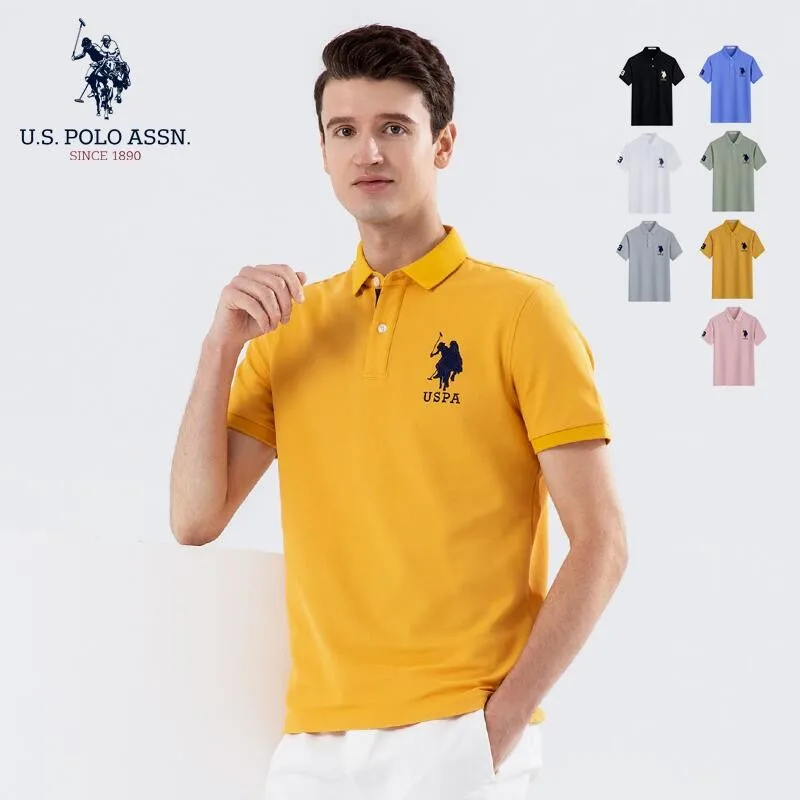 Поло США ASSN. Рубашка-поло мужская с коротким рукавом и круглым вырезом | Мужская