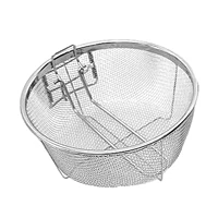 stainless steel fry baskets with handle round french fries basket round basket for frying snacks stainless steel chip serving fr