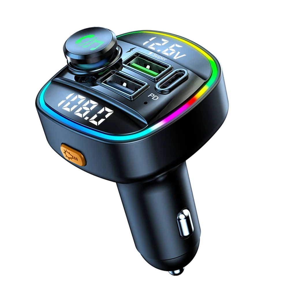

FM-трансмиттер автомобильный с поддержкой Bluetooth 5,0 и USB-портом, 22,5 Вт