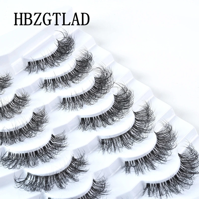 NEW Transparent Terrier 7 Pairs 3D Mink EyeLashes Fluffy Messy False Lashes  Makeup EyeLash Lashes Natural Soft Fake Eye Lashes