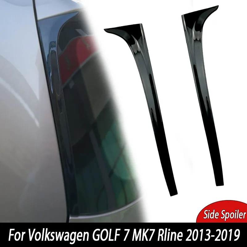 

Для Volkswagen GOLF 7 MK7 Rline 2013-2019 глянцевый черный Автомобильный задний окно, боковой спойлер для багажника, оформление вилки