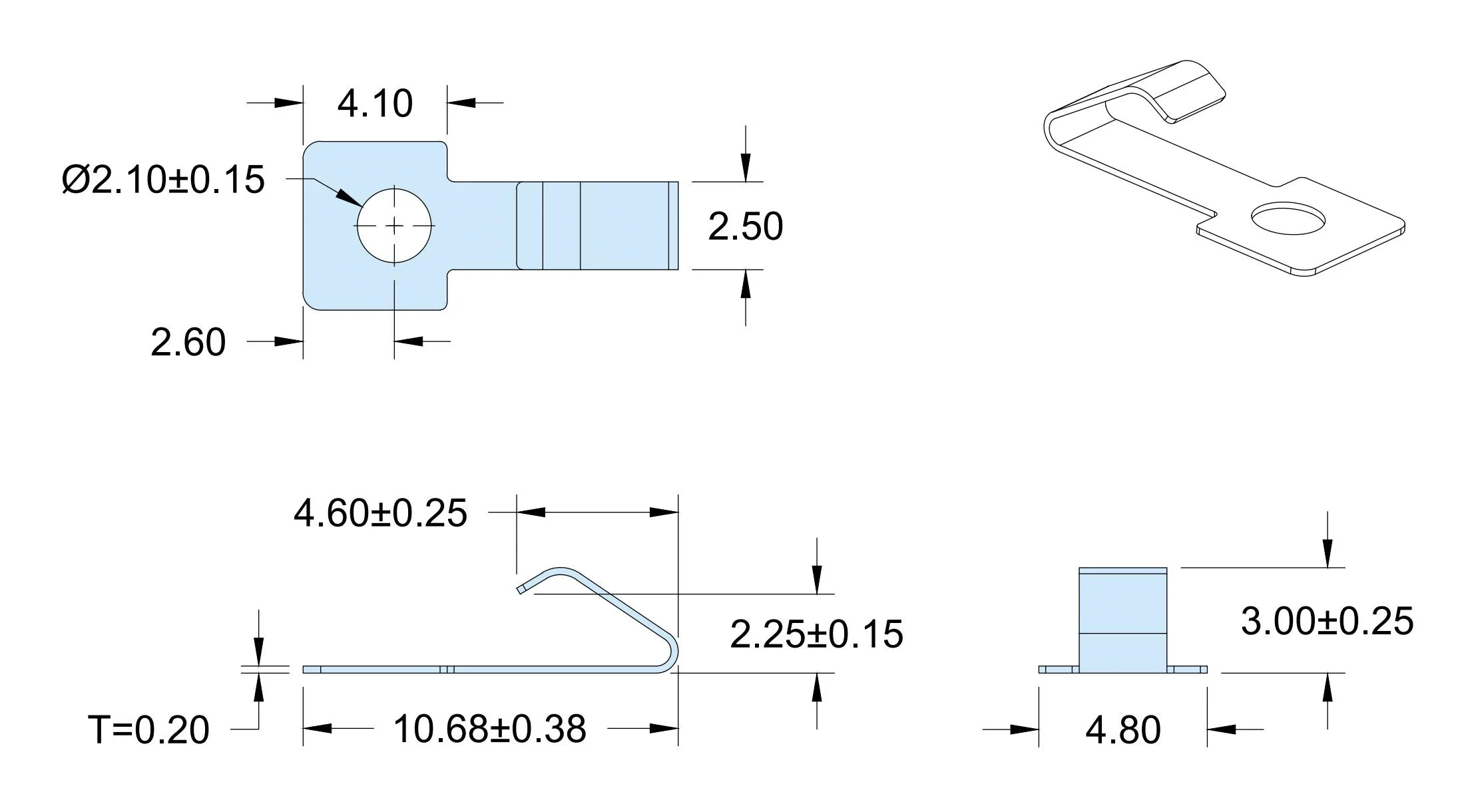 SMT пружинный контакт AK810-02-NI