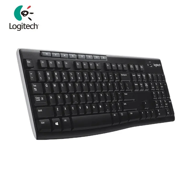 

Logitech K270 Wireless Keyboard, 2.4 GHz Wireless, Full-Size, Number Pad, 8 Multimedia Keys, Fitting With PC Laptop Windows