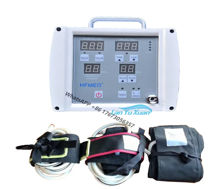 

2 sets Portable Electric Cuffs Hemostatic Apparatus DZ type Pneumatic Tourniquet Hemostat