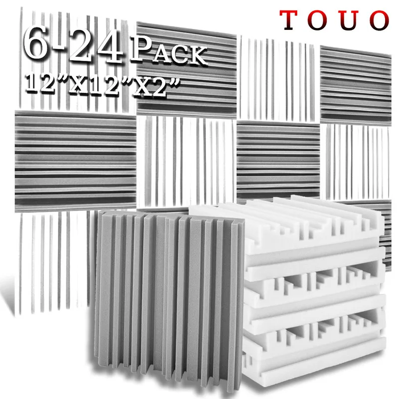 Акустическая пена TOUO 6/12/24 шт. широкополосная звукостойкая настенная студийная