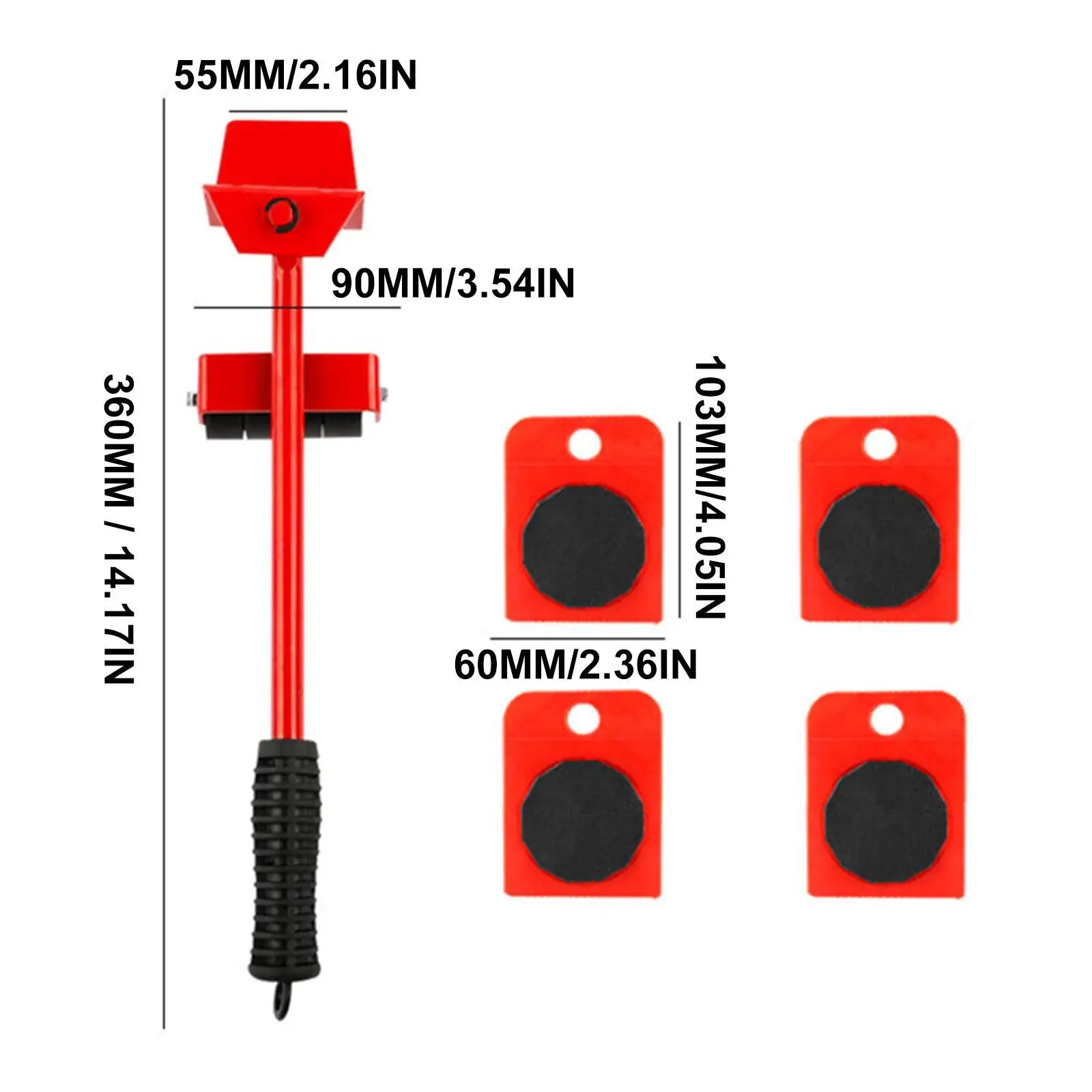 

Professional Furniture Lifter Tool Set Furniture Mover Wheel Bar Roller Device Heavy Stuffs Moving Hand Tools Ergonomic Design