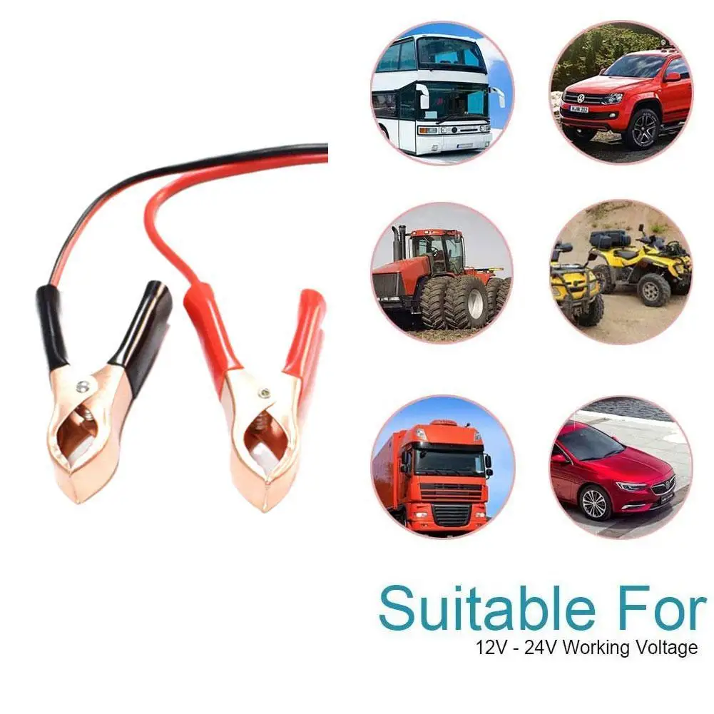 

14AWG 36 см 2-контактный 12 в-24 в SAE быстроразъемный штекер для аккумулятора, зажимы типа «крокодил», жгут проводов