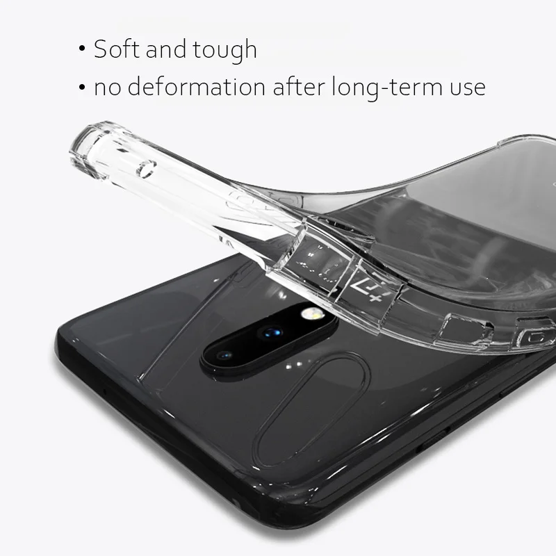 transparent phone case for oneplus 8 pro knockproof airbag soft tpu protective case for oneplus 6 6t 7 7t pro couque free global shipping