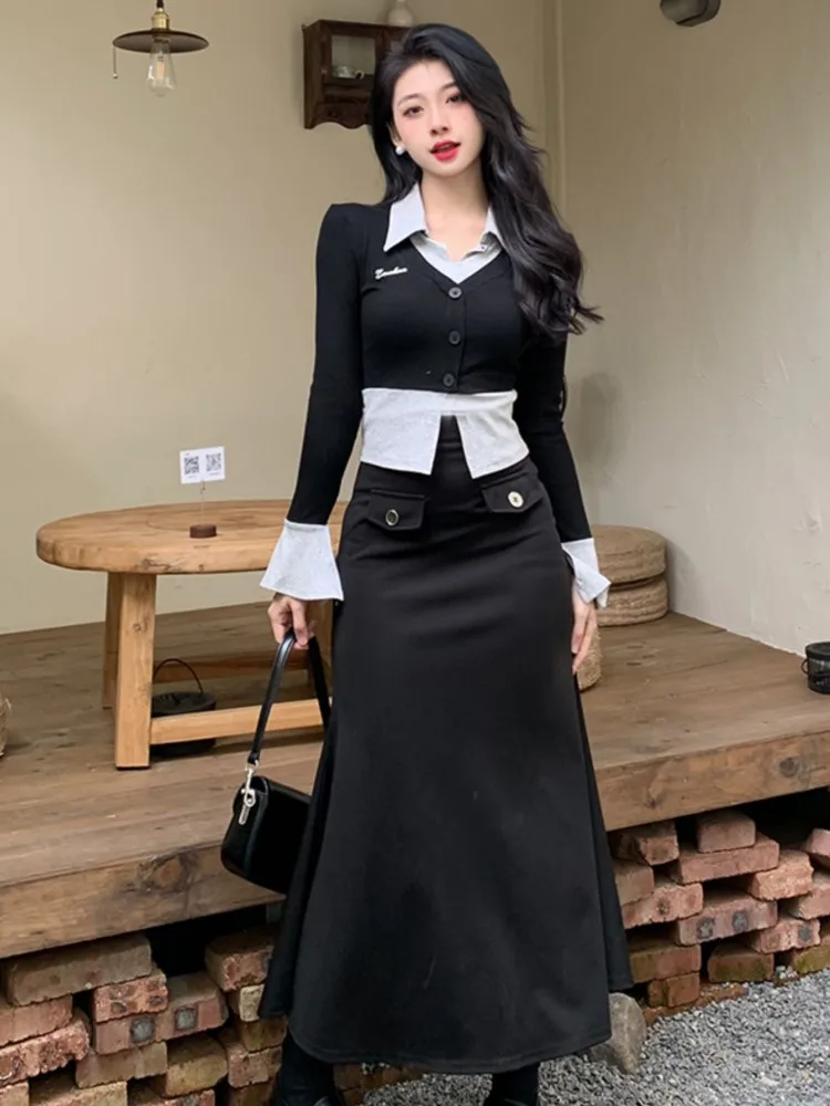 Облегающий комплект из 2 предметов для женщин короткий топ в стиле пэчворк +