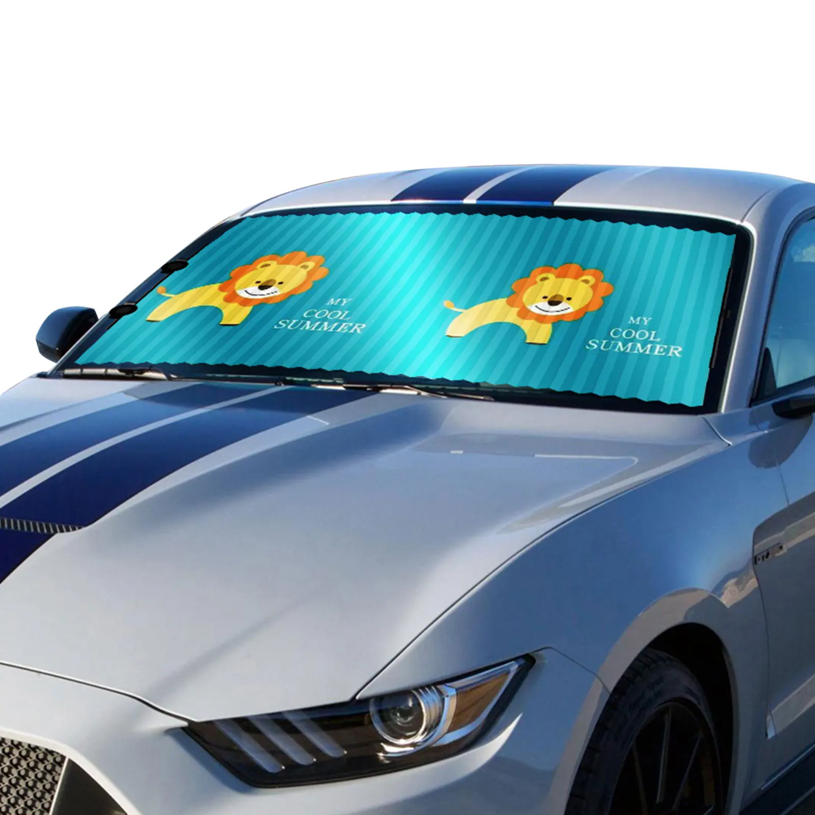 

Windshield Sun Shade For Car Retractable Cellular Sun Visor Protector Keep The Vehicle Cool Honeycomb Sunshade Fits Various