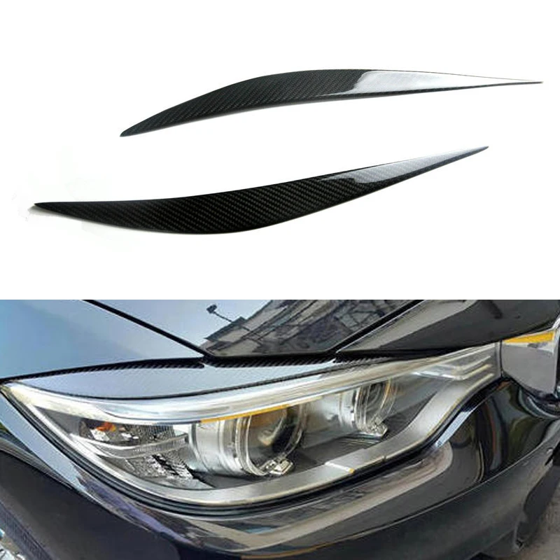 

Black Car Front Headlight Eyebrow Eyelid Light Eyebrows Sticker For BMW F80 M3 F82 F83 M4 F32 F33 F36 ABS Eyelids Accessories