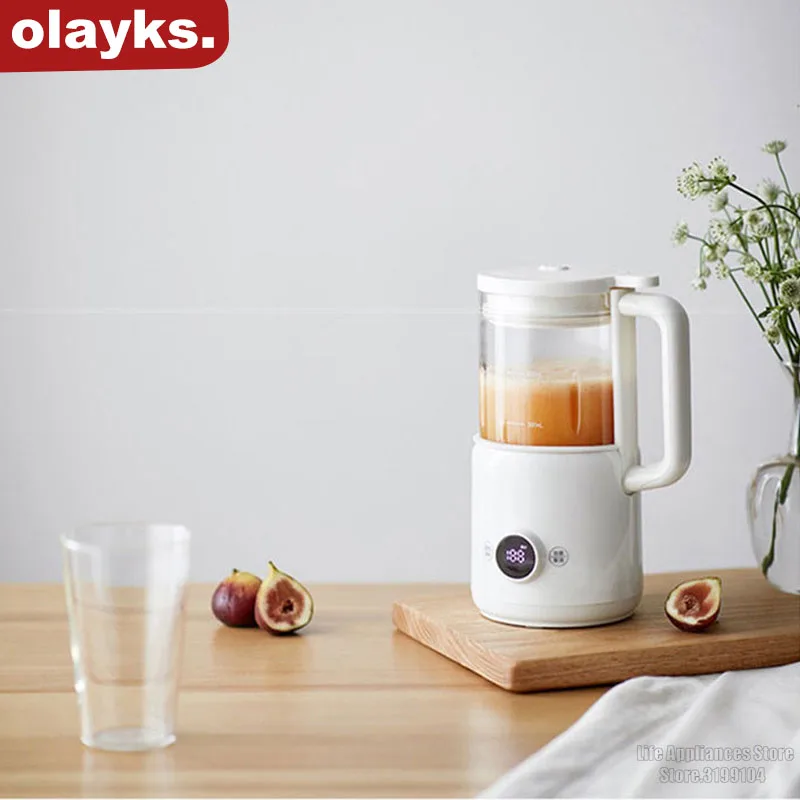 Olayks Soymilk Maker 600ML Mini Blender 25000rpm High Speed Sitrring Mixer Baby Food Processor 18H Reservation Kitchen Appliance
