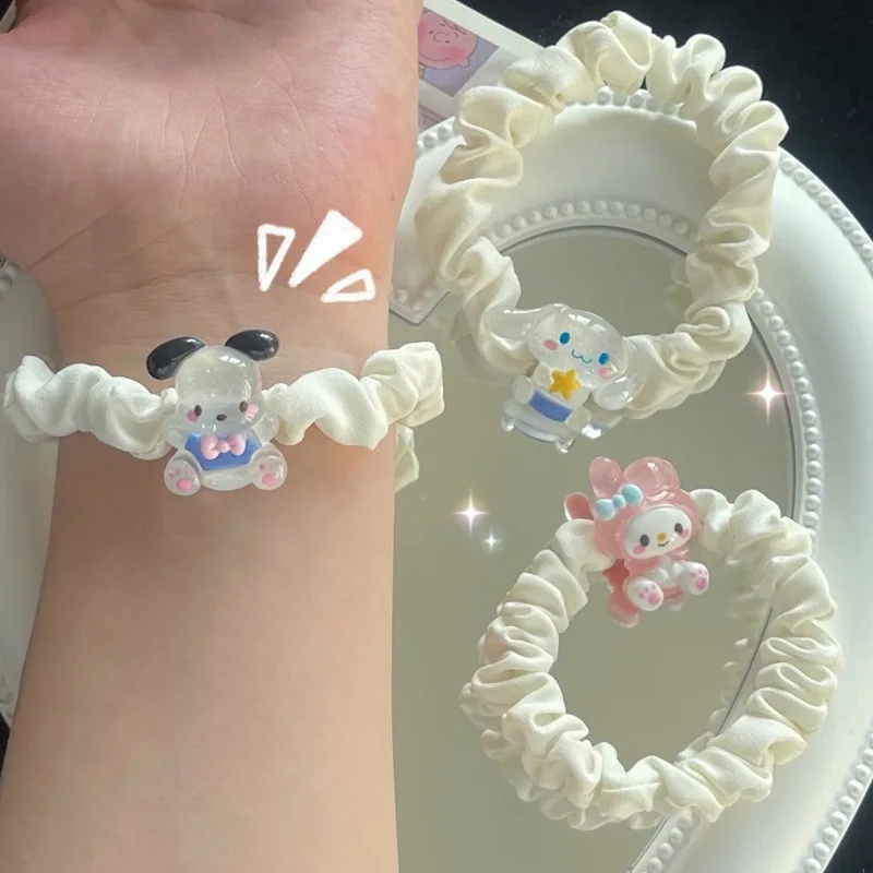 

Kawaii Doll Sanrio Hair Rope Melody Anime Figure Peripheral Toys Girl Hair Decorate Accessories Cute Cartoon Cinnamoroll Gifts