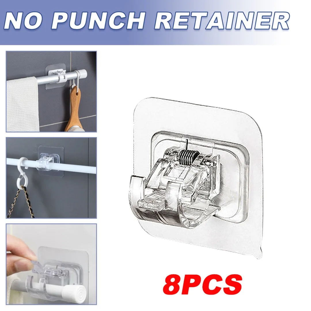 

Самоклеющийся держатель для карниза, Прочный Настенный зажим из АБС-пластика, не содержит сверл, аксессуары для ванной комнаты и дома