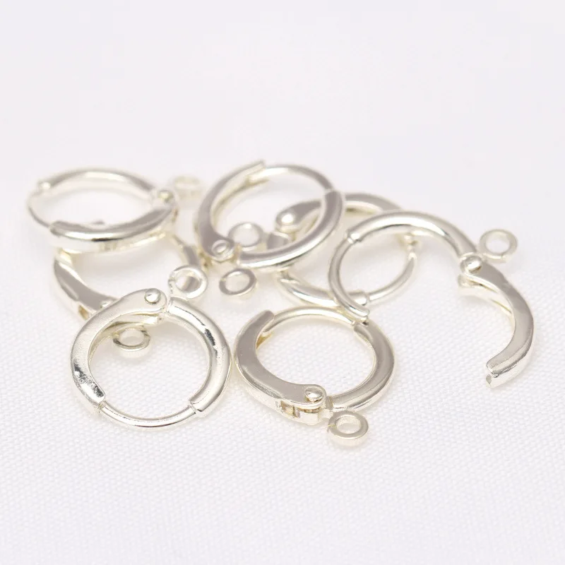 10pcs 14K/18K Gold Plated Round Earring Clasps Hooks with Open Jump Ring For DIY Jewelry Earrings Making Supplies Accessories