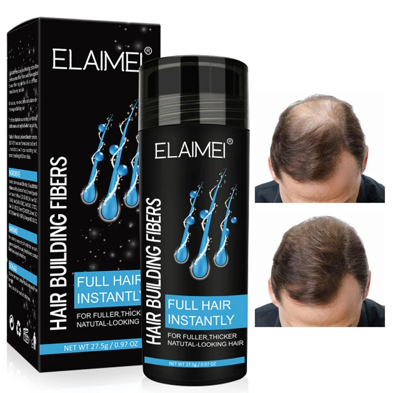 

Hair Building Fiber Natural Bushy Fuller Instant Cover Up Hair Line Shadow Extension Products Black Light Brown Hair Care 27.5g