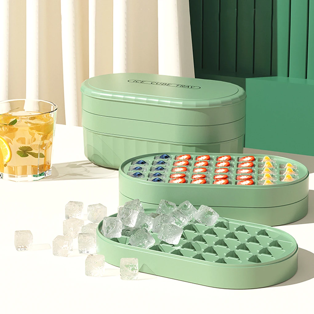 

Refillable Plastic Ice Cube Mold Block Mould Tray Party Homemade Cold Beverage Maker Household Kitchen Bartending Accessories