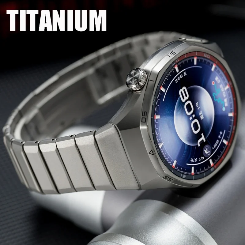 Фото Роскошный титановый ремешок для Huawei Watch GT 6 Pro, металлический ремешок 46 мм GT6Pro, мужской деловой ремешок для часов Huawei GT6 Pro, браслет 46 мм №1