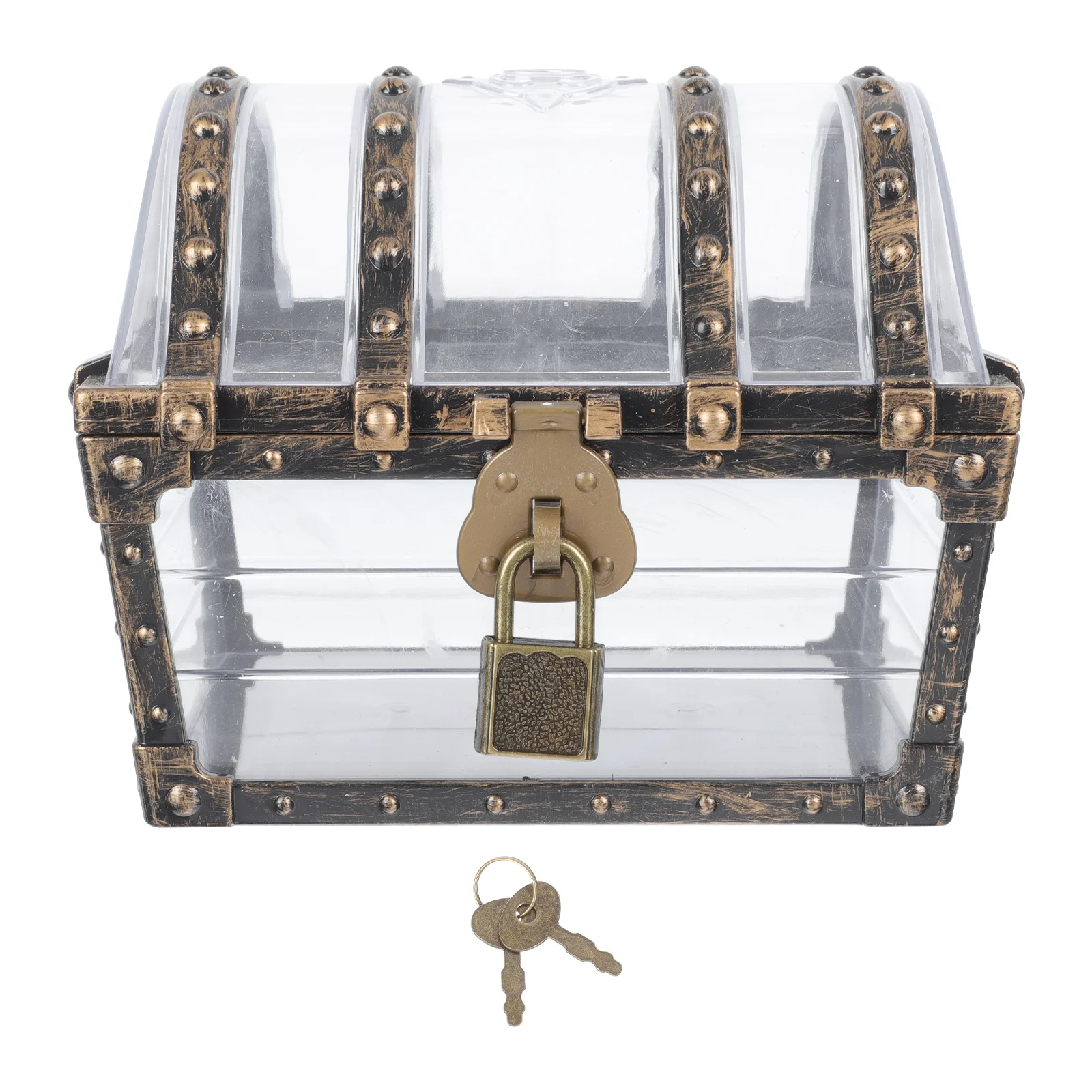 

Treasure Boxpirate Kids Jewelry Storage Keepsake Vintage Toy Partyboxes Transparent Casefavors Decorativetrinket Gift Clear Play