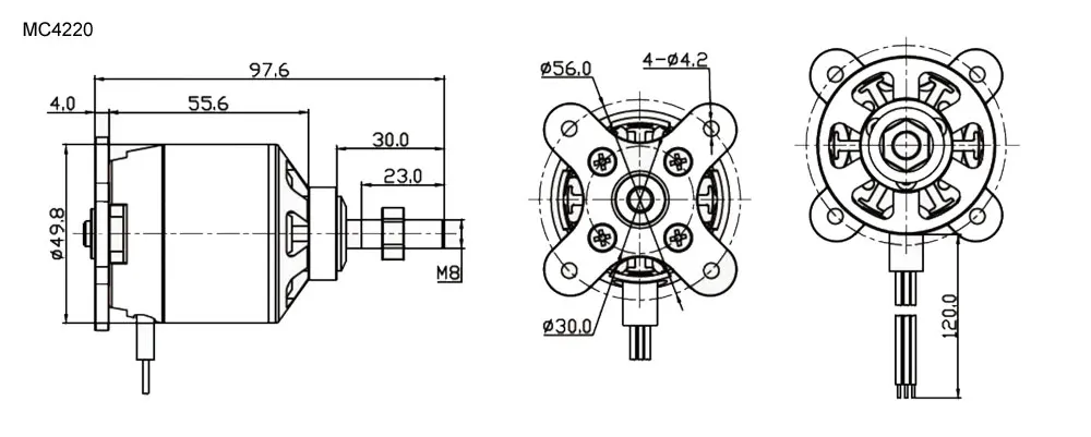 Power-X MO 4220 410KV Бесщеточный двигатель для 6S Bat RC Самолет с фиксированным крылом