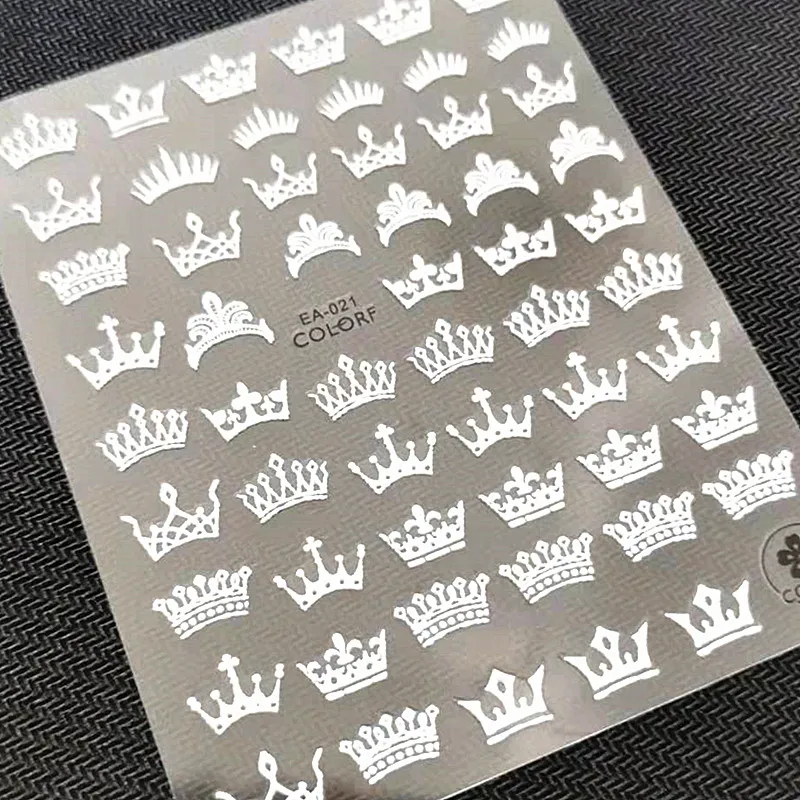

Новейший дизайн короны, 3D самоклеящаяся задняя наклейка, слайдер, самодельные Украшения, инструменты, наклейки для ногтей EA021
