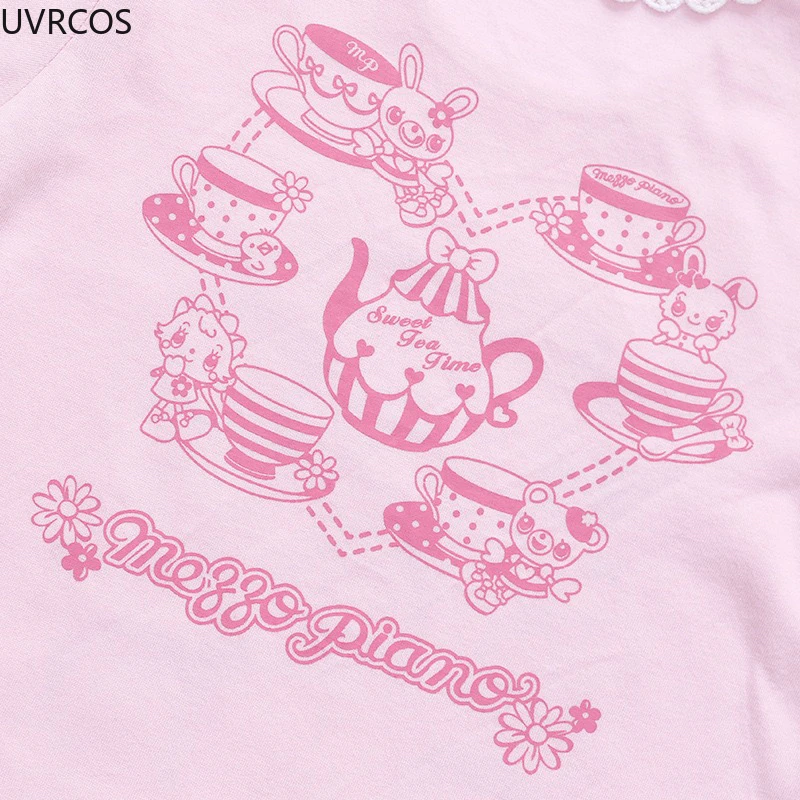 Женский короткий топ с коротким рукавом и вышивкой в виде кролика