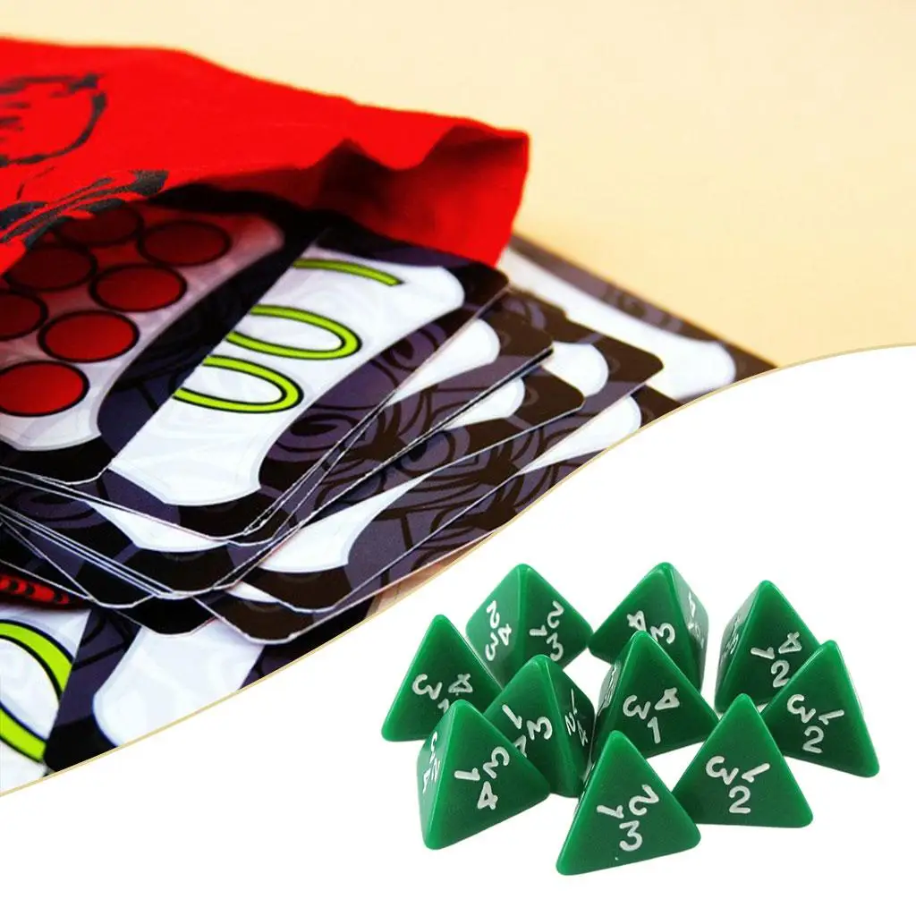 

10Pcs Acrylic D4 Props Table Games Educational Toy for Dnd Adults Game