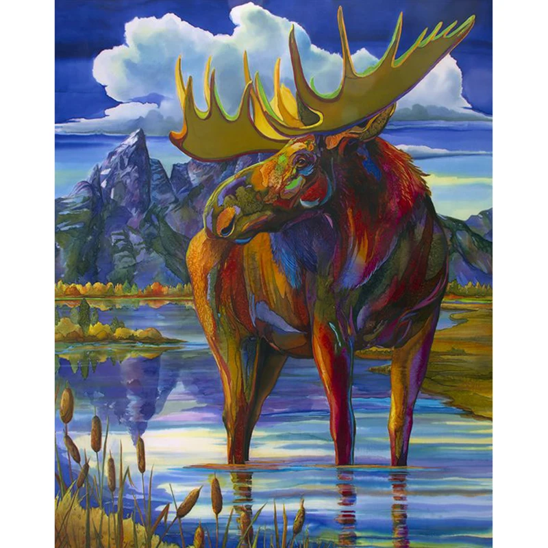 

Full Square/Round Drill 5D DIY Diamond Painting Deer 3D Embroidery Animals Cross Stitch Mosaic Home Decor Christmas Gift