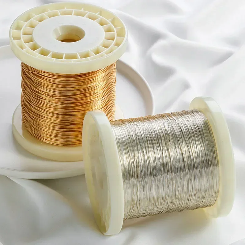 

10 Meters Gold Color Plated Copper Wire DIY Jewelry Accessories 0.3MM 0.4MM 0.5MM 0.6MM 0.8MM Metal Wire for Jewellery Making
