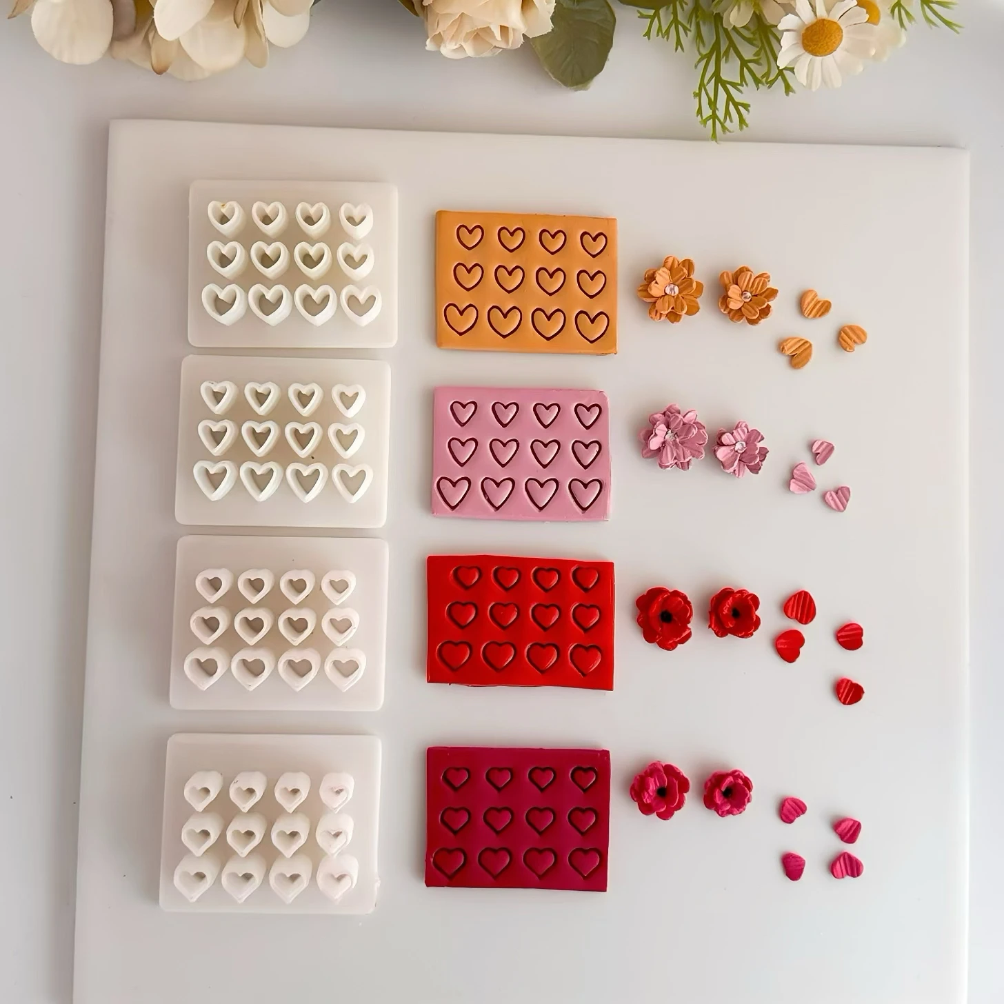 Мини-сердце лепесток цветок полимерная глина резак инструмент для глины Diy