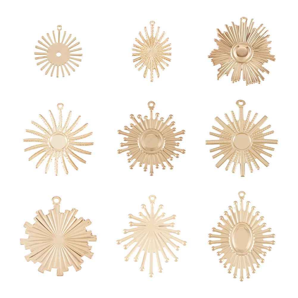 

18Pcs Brass Cubic Zirconia Charms Star & Moon Pendants For Vintage Women Jewelry Making Necklace Earring DIY Accessories
