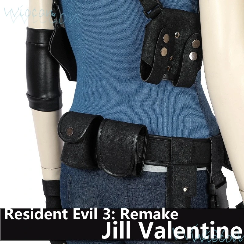 Игра Jill валентинка Косплей житель зла 3: переделка Костюм Униформа жилет обувь