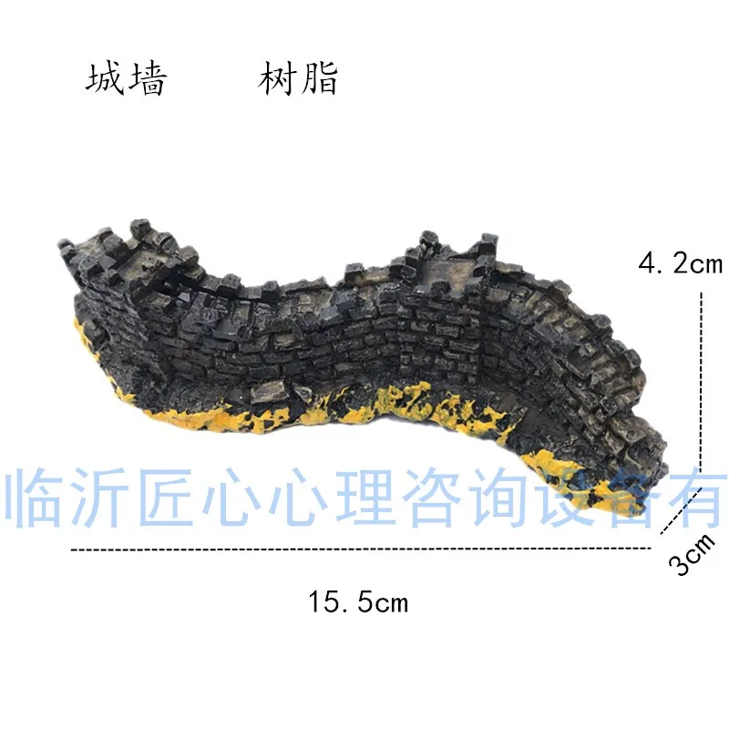 

resin figure mental psychological sand table game box court therapy great wall