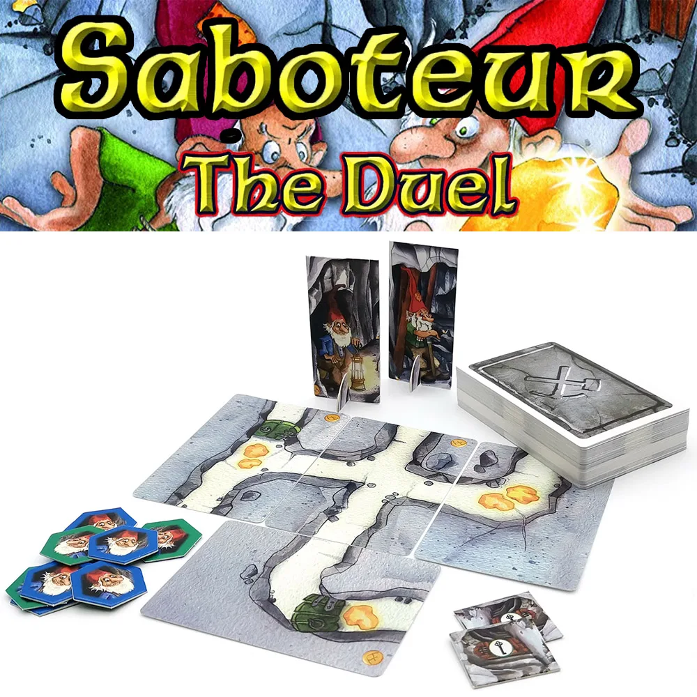 

board game Saboteur the duel for 1-2 players couple party game jogos de dwarf miners funny playing card game