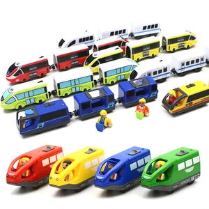 Kids Railway Toys Magnetic Train RC Electric Magnetic Locomotive Train Set fit For Biro Wooden Track in Pakistan
